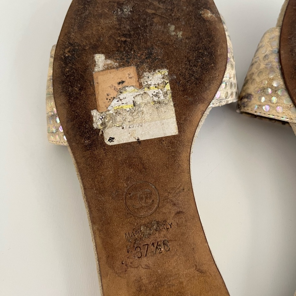 Auth CHANEL Sandals (Missing CC Charms) - Picture 9 of 9